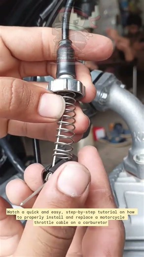 Motorcycle Throttle Cable Replacement & Installation Guide #shorts #bikemaintenance #diymechanic
