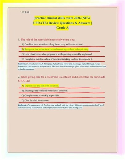 practice clinical skills CNA exam 2026