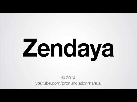 How to Pronounce Zendaya