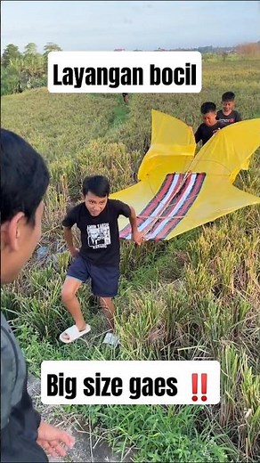 LAYANGAN BEBEAN BOCIL BIG SIZE GAES ‼️#layangan #layangantanggalan #layanganputus #videoshort
