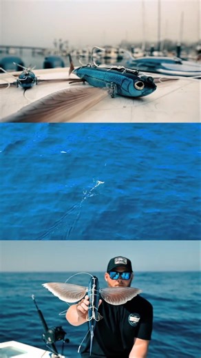 El increíble pez volador que “vuela” sobre el océano 🌊🐟 #vidaMarina