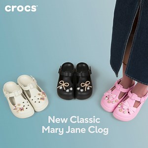 Meet the first Mary Jane you can personalize with your favorite Jibbitz™ charms! | Crocs