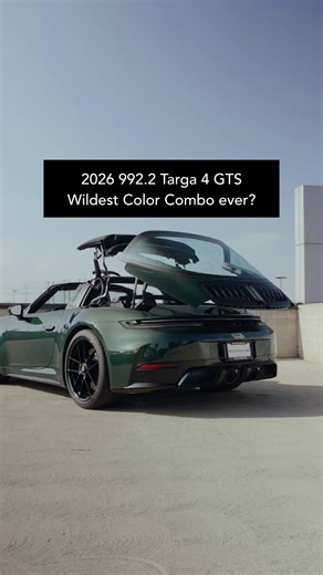 Red and green is definitely a BOLD color combo, but they actually pair beautifully on this 2026 911 Targa 4 GTS (992.2). #porsche #porsche911 #911targa