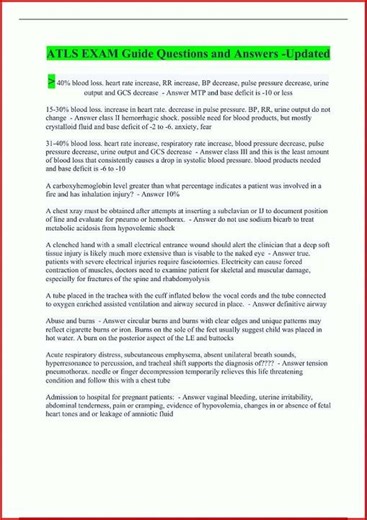 Atls Exam Guide Questions And Answers Updatedupdate video