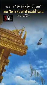 สวยจนต้องหยุดมอง!✨"วัดจันทร์ตะวันตก" จ.พิษณุโลก มหาวิหารทองคำแท้ๆ ตั้งเด่นริมแม่น้ำน่าน | อีจัน EJAN