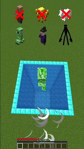 Which Minecraft Mob Can Survive Water Drowning? 🤯#creators