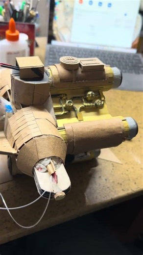 Card stock and paper made Hammerhead Corvette — Star Wars Model Build #modelkit #scifi