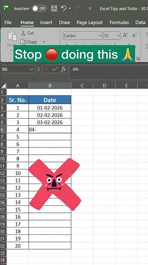 How to generate serial numbers and Dates in Excel in easiest way 🤯 #spreadsheetmagic #excel #shorts
