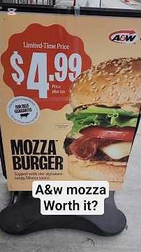 Is the A&W Mozza Burger burger with it? honest review #foodie #foodreview #fastfood #mcdonalds