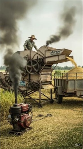 Unbelievable homemade threshing machine, #agriculture, #robot, #farming, #agritechterhav