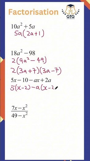 Factorisation - Maths