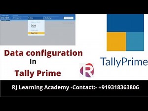 Data configuration in Tally Prime||How to configure your data in Tally Prime|| RJ Learning Academy