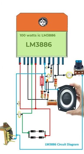 LM3886 Bass Boost Amplifier Circuit Experiment