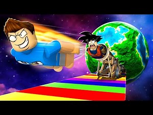 USEI O CANHÃO E VOEI NA CORRIDA DA VELOCIDADE IMPOSSÍVEL DO ROBLOX!! (💣Human Cannon)