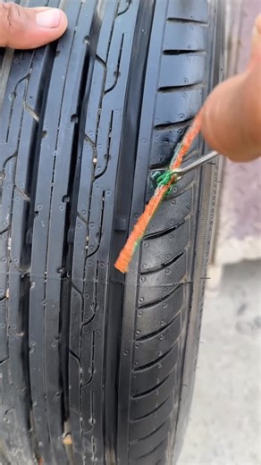 Janis Khan on Instagram: "Tubeless kit repair just so easy #tyre #short #reelsinstagram #truck #mechanic"