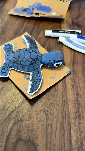 🐢🥹 Making a BABY TURTLE for my wall 😍🐢 DIY Cardboard Craft Tutorial #diy #cardboard #turtle