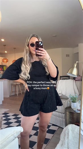 Such a cute romper for spring, it’s so easy and cute to throw on and dress up or down #springfashion #ootd #springbreak #tiktokahopcreatorpicks #momfashion