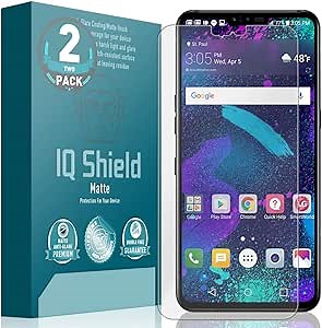 IQShield Matte Screen Protector Compatible with LG V50 ThinQ (2-Pack) Anti-Glare Anti-Bubble TPU Film