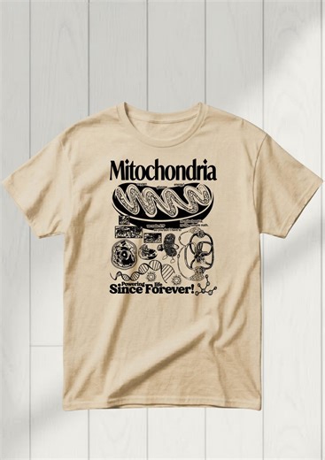 Vintage Mitochondria Cell Diagram T-Shirt, Retro Biology Science Tee