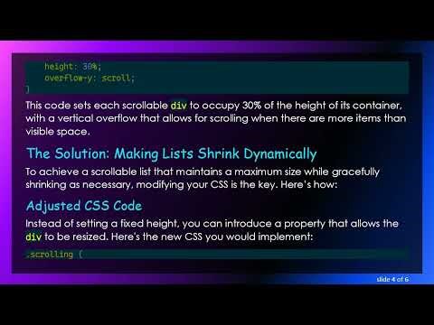 How to Create a Scrollable List that Adjusts Size Dynamically on Your Page