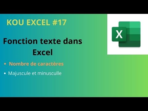 Kou Excel #17( Comment calculer la fonction du texte)