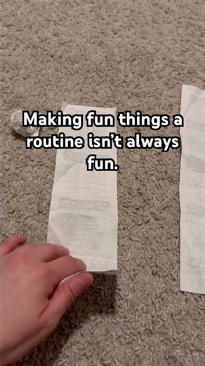 Crumpling Receipts Paper Sounds ASMR Making fun things a routine isn’t always fun.
