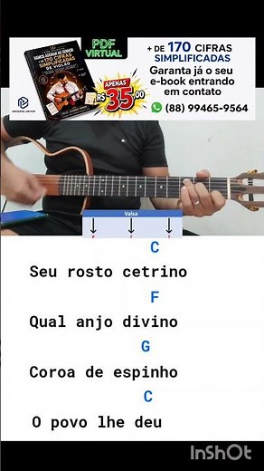 🎶 Tocando "Jesus Nazareno", de Jair Pires, em uma versão simplificada no violão! 🙌 #Jesus #Louvor