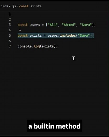 Check if a Value Exists in an Array in JavaScript (includes Method) #javascript #coding #webdev