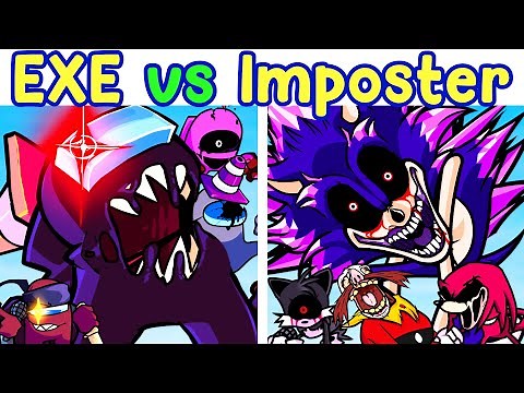 Friday Night Funkin': Sonic.EXE vs Imposter V4 [Suspicious Trouble] | FNF Mod/Triple Trouble Battle