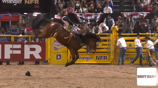 On an outstanding night for Canadian bucking stock at the Wrangler NFR, Idaho's Cooper Cooke rode Legend Rodeo's Ramblin Man for 88 points to win Round 1. | Pro Rodeo Canada - CPRA