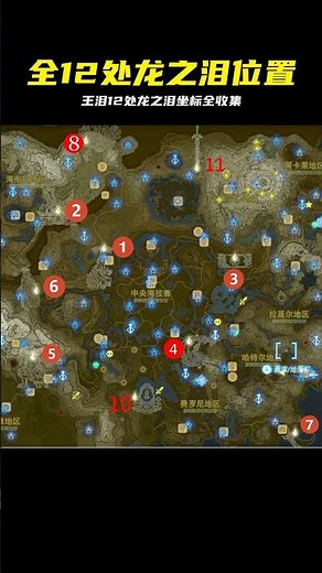 王國之淚全12處龍之淚位置詳解，看完劇情真的淚目了 #塞尔达传说，王国之泪，龙之泪，地图位置，剧情解谜，全收集
