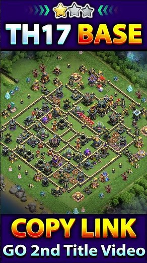 ONLY 1 STAR TH17 CWL BASE + WAR BASE LINK🥶| TH17 NEW WAR BASE | CLASH OF CLANS TH17 BASE LINK🤯