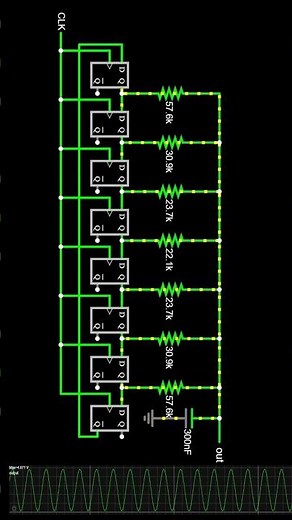 〰️ Digital Sine Wave Generator Circuit | Simple Electronics ⚡ #shorts