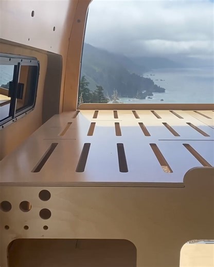 A walk around of VanLab USA's kit for the Mercedes Sprinter 144”. There's a whole lottta love around this kit because it creates such a light and airy feeling space within the van. Clean modern lines with a focus on making the interior a space you want to comfortably spend time in, surrounded by nature. 🍃 Their ‘natural’ kit, with the addition of Baltic birch panelling on the walls and ceiling to compliment the beautiful Baltic birch we use in all our kits. Want this interior? Everything you se