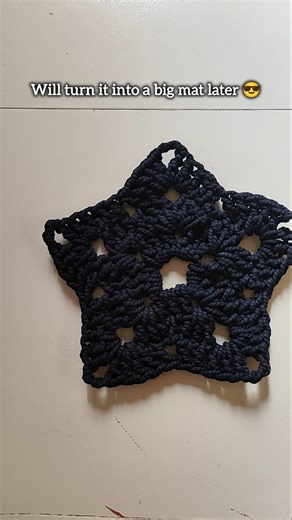Crochet Star Mat with Macrame Yarn #crochet #crochetinstructions #crochettutorial #crochetpatterns