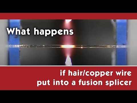 Fiber splicing//What happens if copper wire are put into a fusion splicer
