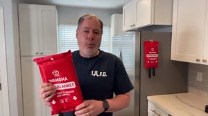 Fire Suppression Blanket - Waterproof, Oil-Resistant, Fiberglass Fire Blanket for Home, Kitchen, Grill, BBQ, Fireplace with Rapid Deployment | Reusable High Heat Resistant Safety Sheet