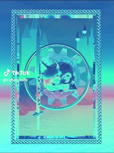 “Neon Tarot” Created by me in Bryce3D. A remix of the tarot animation I did awhile back. Inspired by dark fantasy art and late 2000s neon deathcore art that we were making at the time for some reason. Bryce is a 3D environment program with deep roots in academic research into fractal geometry and procedural generation. The foundation of its signature landscape creation was developed by Ken Musgrave, a doctoral student of mathematician Benoît Mandelbrot, the father of fractal geometry. The softwa