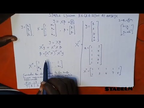 Step by Step Matrix Approach to Simple Linear Regression