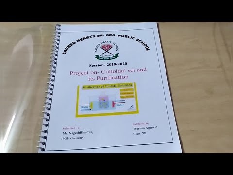 chemistry project on colloidal solution and it's purification class 12th| Become Unique