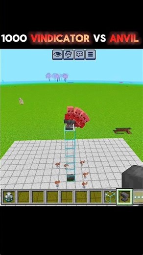 1000 vindicator vs anvil 💀 #minecraft #shorts