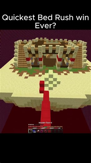 Bed Rush SPEED 🐆 #minecraft #hypixel #hypixelbedwars #hypixelskyblock #shorts #minemen #shorts