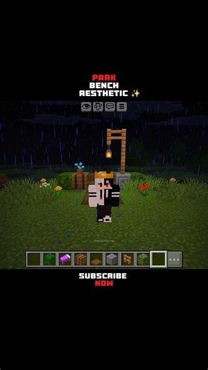 Minecraft Park Bench Aesthetic Design ❤️✨ #minecraft #minecraftshorts #trendingshorts #tutorial #fyp