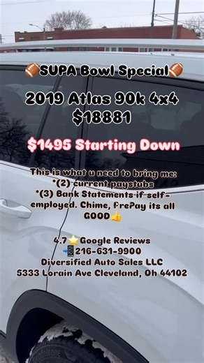 Dascleveland | 🏈 SUPA BOWL SPECIAL! 🥶 🚗 Drive Today — Get Approved Today! ⭐ 4.7 Google Reviews 📍 5333 Lorain Ave, Cleveland 📲 216-631-9900 🌐... | Instagram
