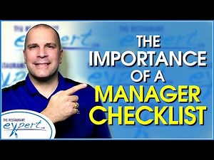 Restaurant Management Tip - How a Manager Checklist Makes Your Restaurant Better #restaurantsystems