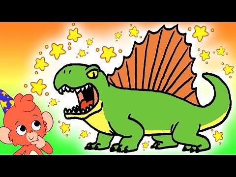 Club Baboo | D is for Dimetrodon | Learn Dinosaur names and more with Baboo the monkey
