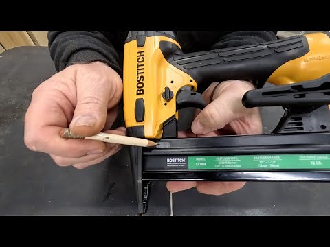 bostitch 18 ga finish stapler info video