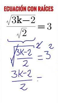 Solution to √3k-2/√2 = 3 #equations