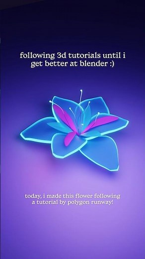 Recreating Polygon Runway's Avatar Flower Tutorial! #blender #blender3d #3dmodeling #3ddesign