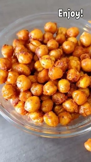 CRUNCHY ROASTED CHICKPEAS SNACK RECIPE | #shorts